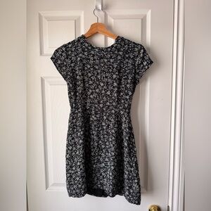 Dynamite Black Dress with White Floral Print